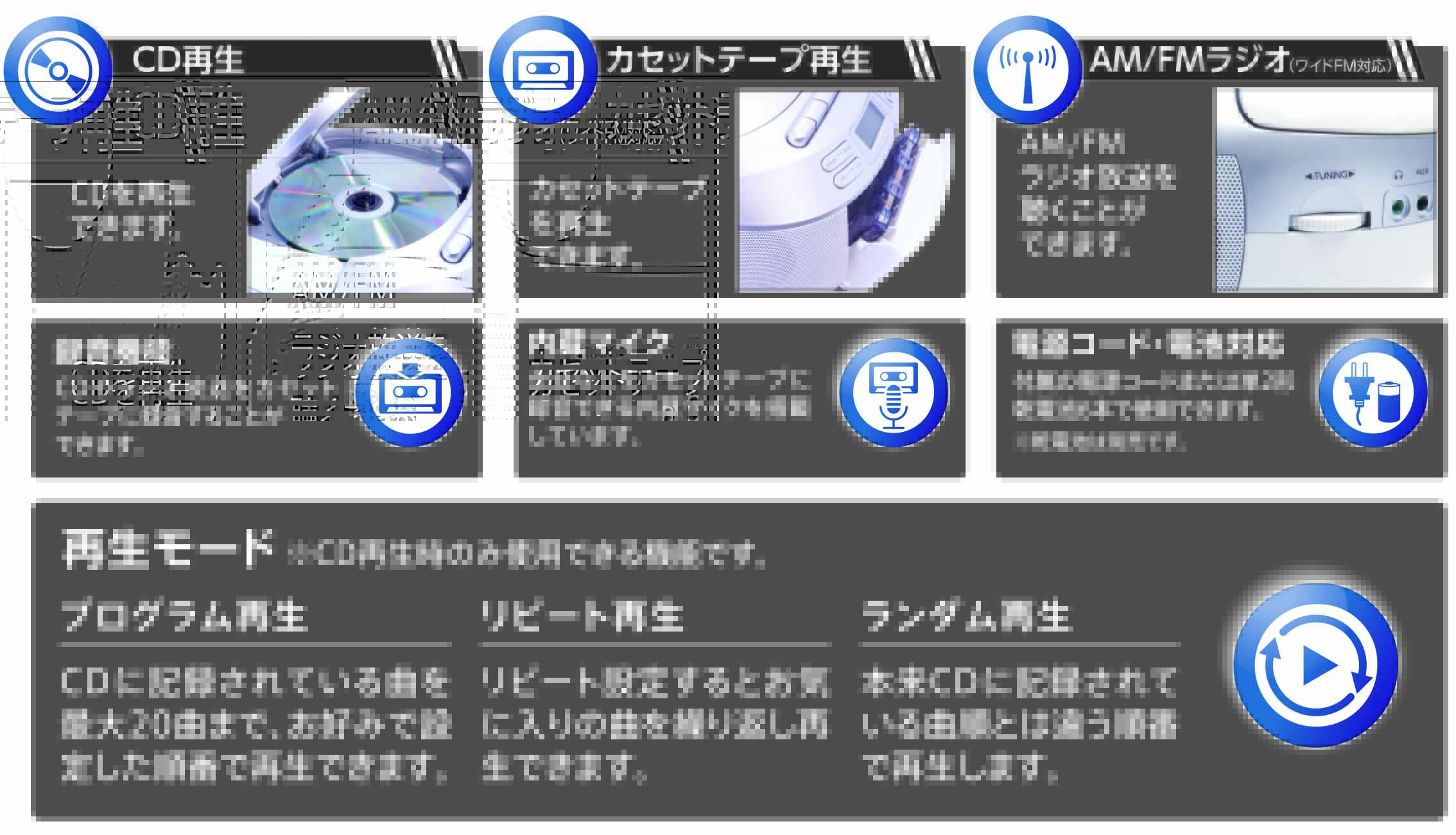 EA-CRCA AM FMラジオ　CDラジカセ　EAST　アズマ